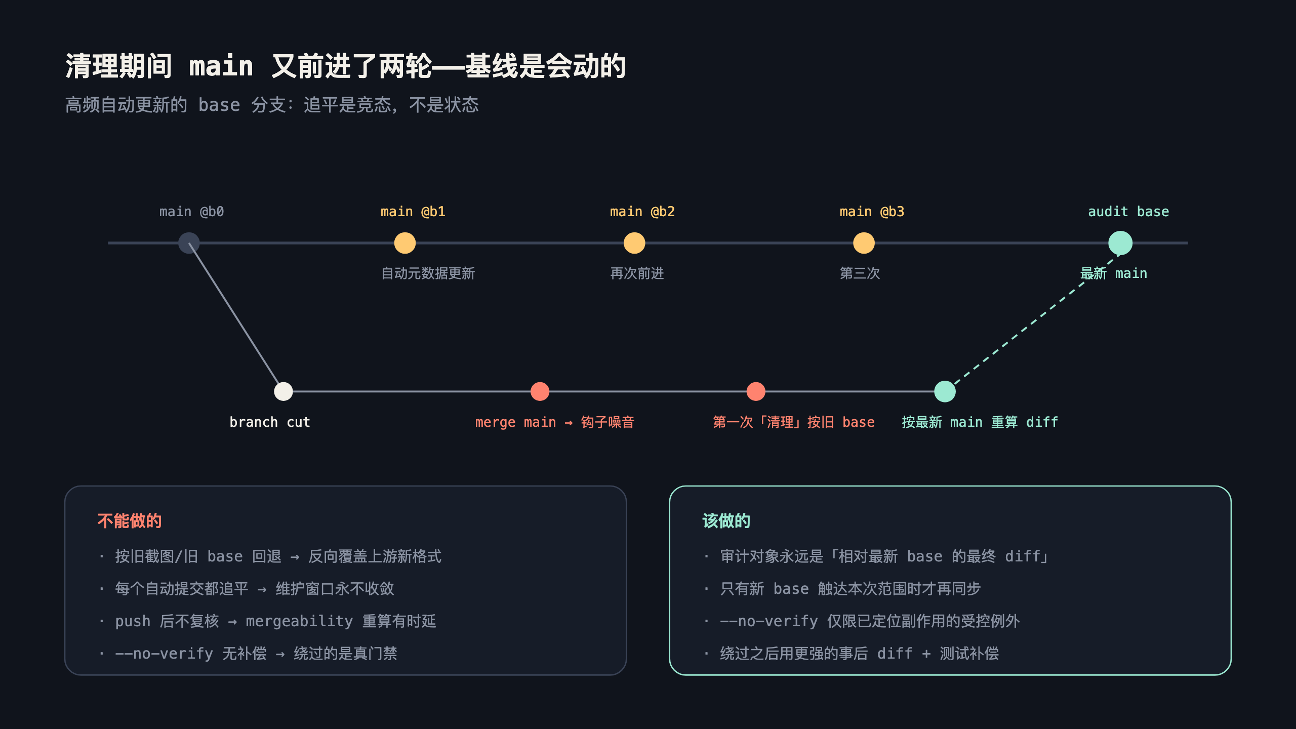 base 前进竞态与审计规则